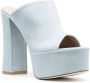 Stuart Weitzman Sky High sandalen met plateauzool Blauw - Thumbnail 2