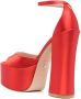 Stuart Weitzman Skyhigh sandalen met plateauzool Rood - Thumbnail 3