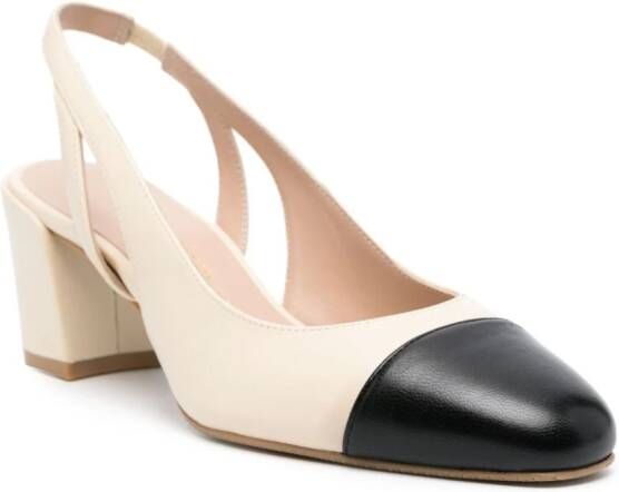 Stuart Weitzman Sleek leren pumps Beige