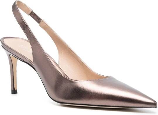 Stuart Weitzman Slingback pumps met puntige neus Bruin