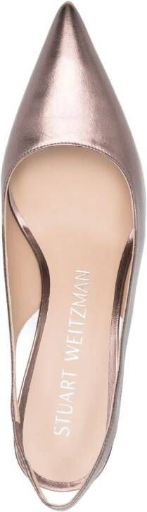 Stuart Weitzman Slingback pumps met puntige neus Bruin