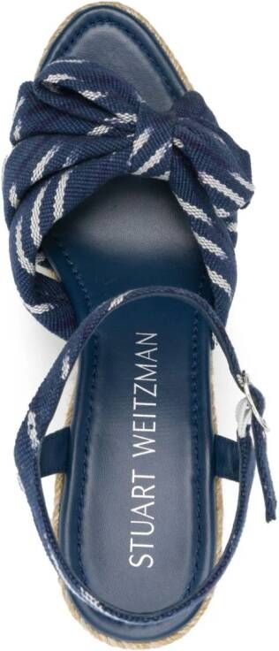 Stuart Weitzman Sofia espadrilles met sleehak Blauw