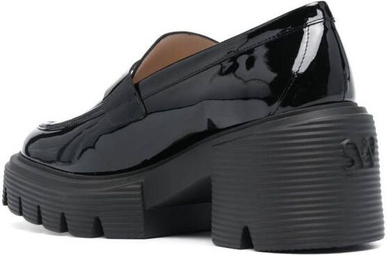 Stuart Weitzman Soho loafers van lakleer Zwart