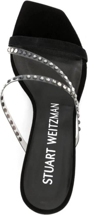 Stuart Weitzman Strapeze sandalen verfraaid met kristallen Zwart