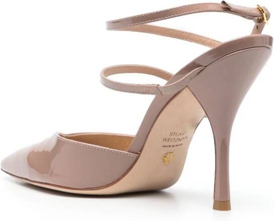 Stuart Weitzman Strapeze leren pumps Beige