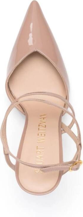 Stuart Weitzman Strapeze leren pumps Beige