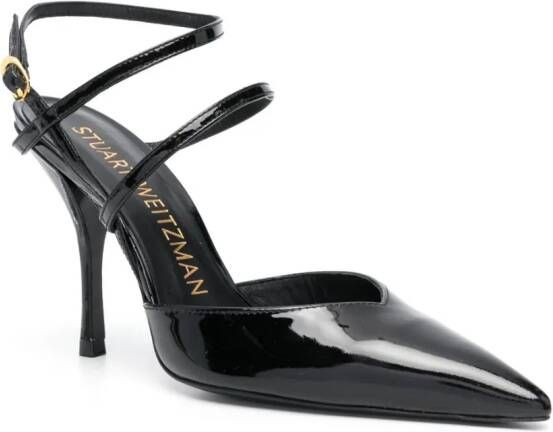 Stuart Weitzman Strapeze leren pumps Zwart