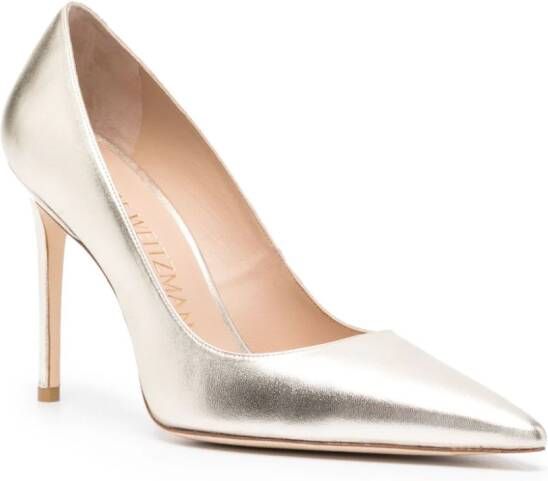 Stuart Weitzman Stuart leren pumps Goud