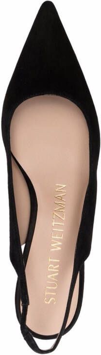 Stuart Weitzman Stuart slingback pumps met puntige neus Zwart