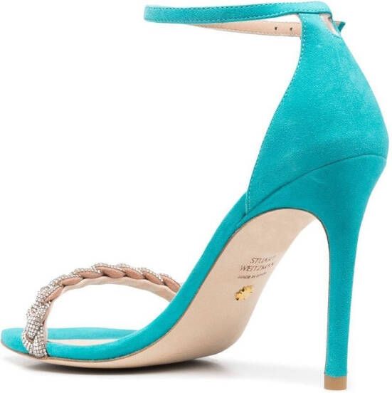 Stuart Weitzman Sue sandalen met gevlochten bandje Blauw