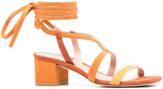 Stuart Weitzman Sue sandalen met enkelbandje Oranje