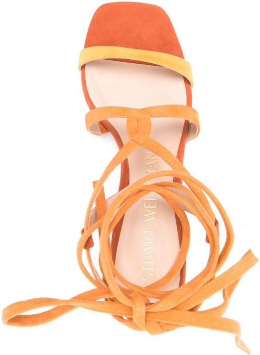 Stuart Weitzman Sue sandalen met enkelbandje Oranje