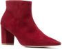 Stuart Weitzman Suède enkellaarzen Rood - Thumbnail 2