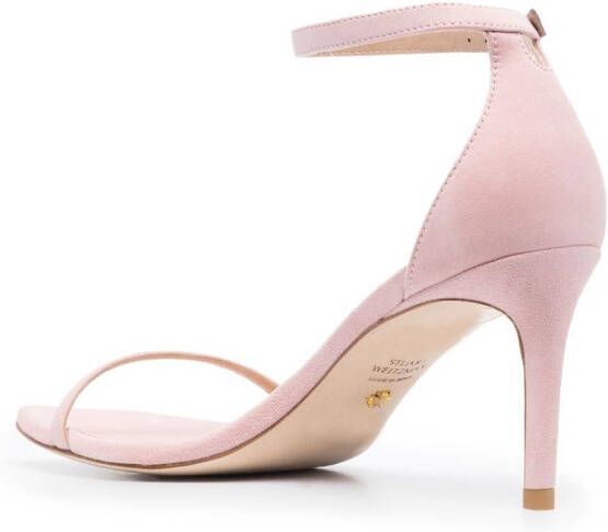 Stuart Weitzman Suède sandalen Roze