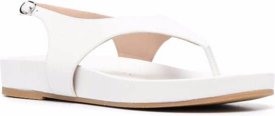 Stuart Weitzman Summer Thong sandalen met open neus Wit