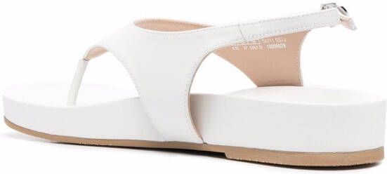 Stuart Weitzman Summer Thong sandalen met open neus Wit