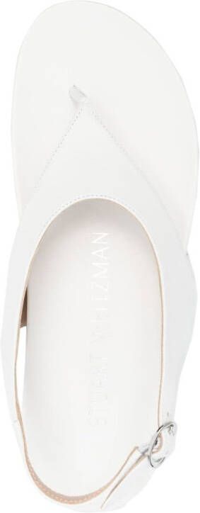 Stuart Weitzman Summer Thong sandalen met open neus Wit