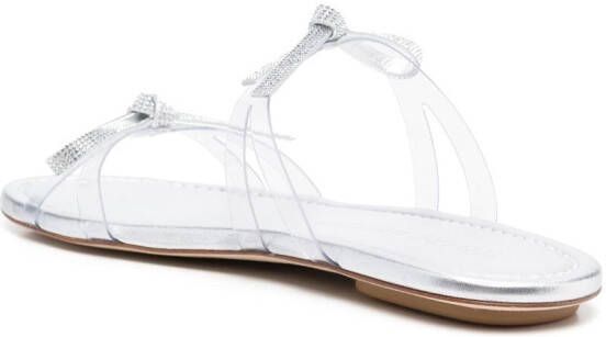 Stuart Weitzman SW Bow slippers Wit