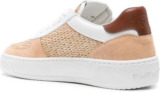 Stuart Weitzman SW Courtside raffia sneakers Beige