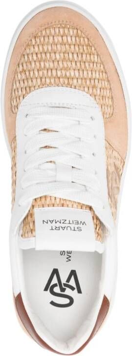 Stuart Weitzman SW Courtside raffia sneakers Beige