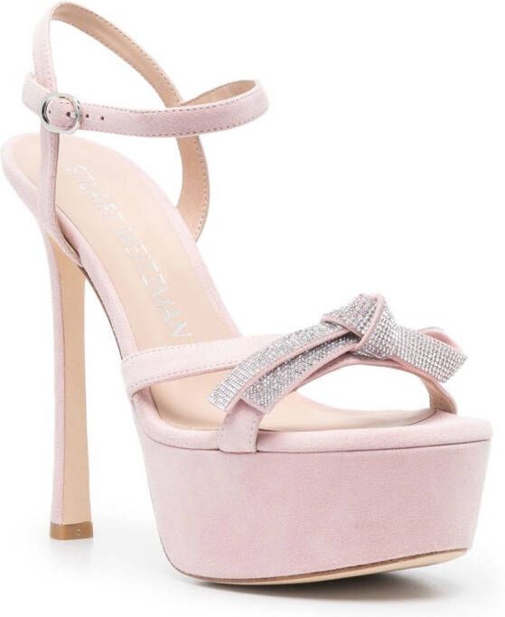 Stuart Weitzman SW Mega Bow sandalen Roze