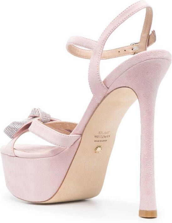 Stuart Weitzman SW Mega Bow sandalen Roze