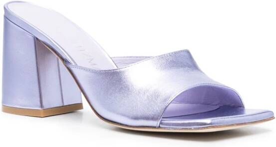 Stuart Weitzman Flow metallic muiltjes Paars