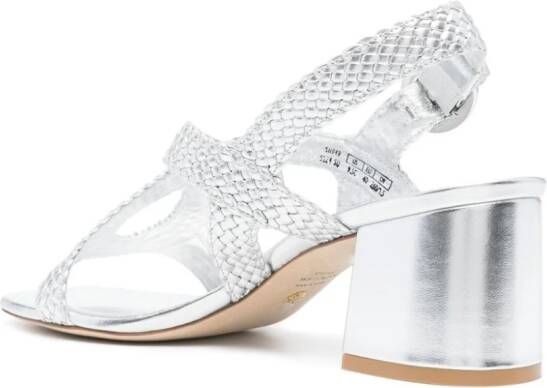 Stuart Weitzman Wovette 60 mm sandalen Zilver