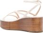 Stuart Weitzman Wovette sandalen met sleehak Beige - Thumbnail 3