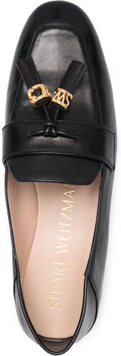 Stuart Weitzman Wylie loafers met kwastje Zwart