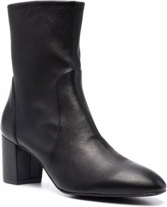Stuart Weitzman Yuliana leren enkellaarzen Zwart