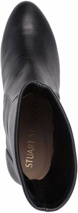 Stuart Weitzman Yuliana leren enkellaarzen Zwart