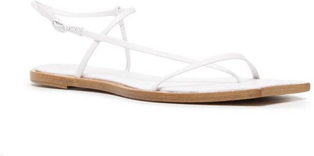 Studio Amelia Filament sandalen met vierkante neus Wit