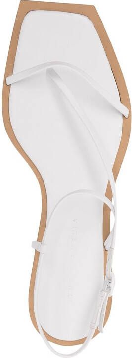 Studio Amelia Filament sandalen met vierkante neus Wit