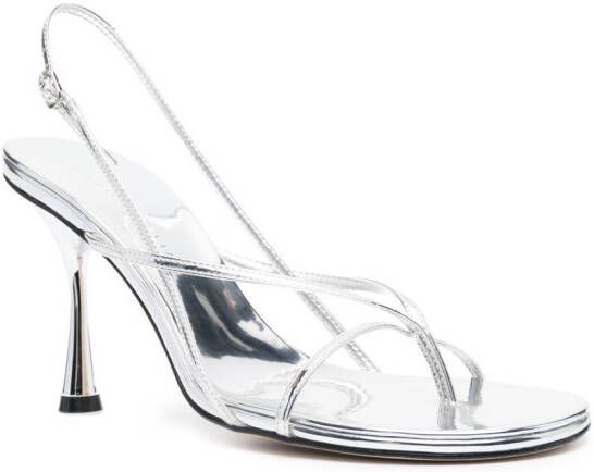 Studio Amelia Pisa sandalen met open neus Zilver