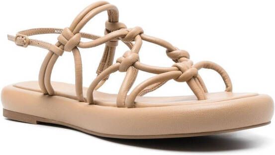 Studio Amelia Leren sandalen Beige