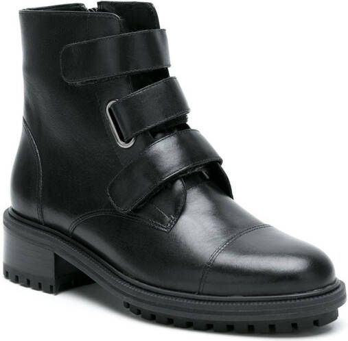 Studio Chofakian Milestone leren combat boots Zwart