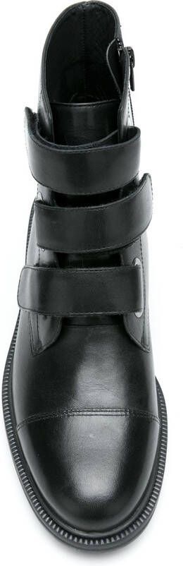 Studio Chofakian Milestone leren combat boots Zwart