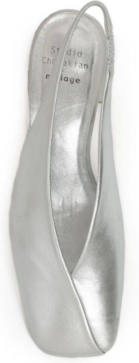 Studio Chofakian Scarpin Studio 45 leren pumps Zilver