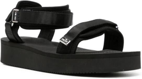 Suicoke Cel sandalen met logopatch Zwart