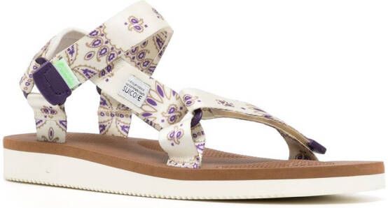 Suicoke DEPA-Cab sandalen met paisley-print Wit