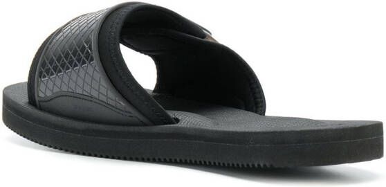 Suicoke instelbare wrap-front slippers Zwart