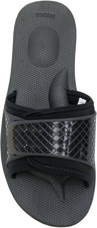 Suicoke instelbare wrap-front slippers Zwart