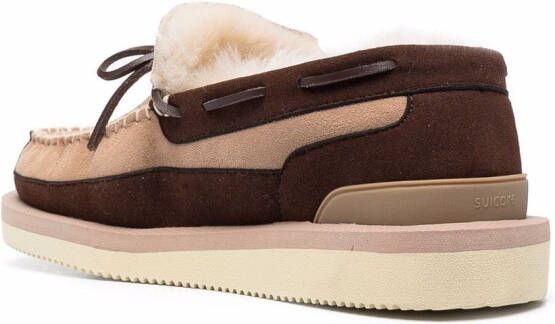 Suicoke Loafers met vlakken Bruin