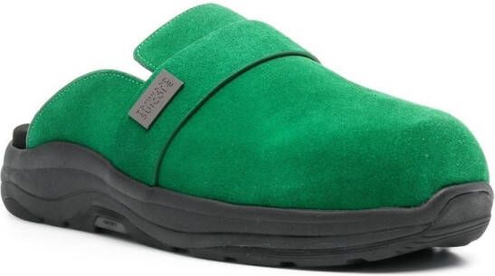 Suicoke Leren slippers Groen