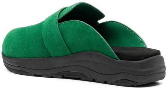 Suicoke Leren slippers Groen