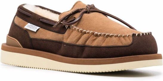 Suicoke Loafers gevoerd met bont Bruin