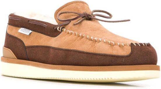 Suicoke Loafers met vlakken Bruin