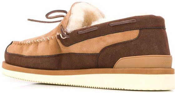 Suicoke Loafers met vlakken Bruin