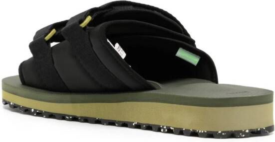 Suicoke Moto-Cab-Eco slippers met logopatch Groen